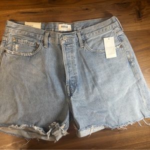 AGOLDE Women's Light Blue Denim Shorts